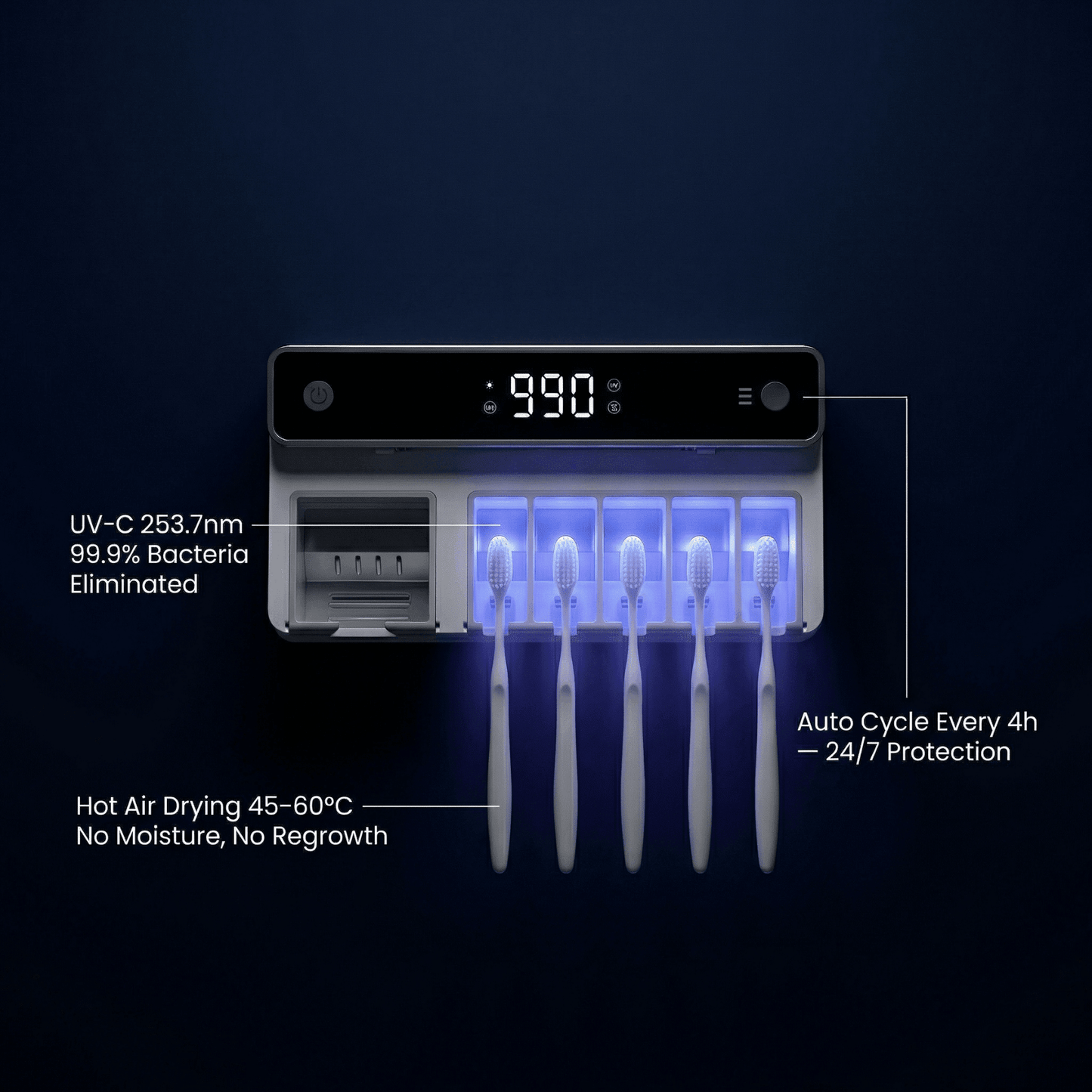 FamilyGuard - complete toothbrush sterilizer - OrellaUV