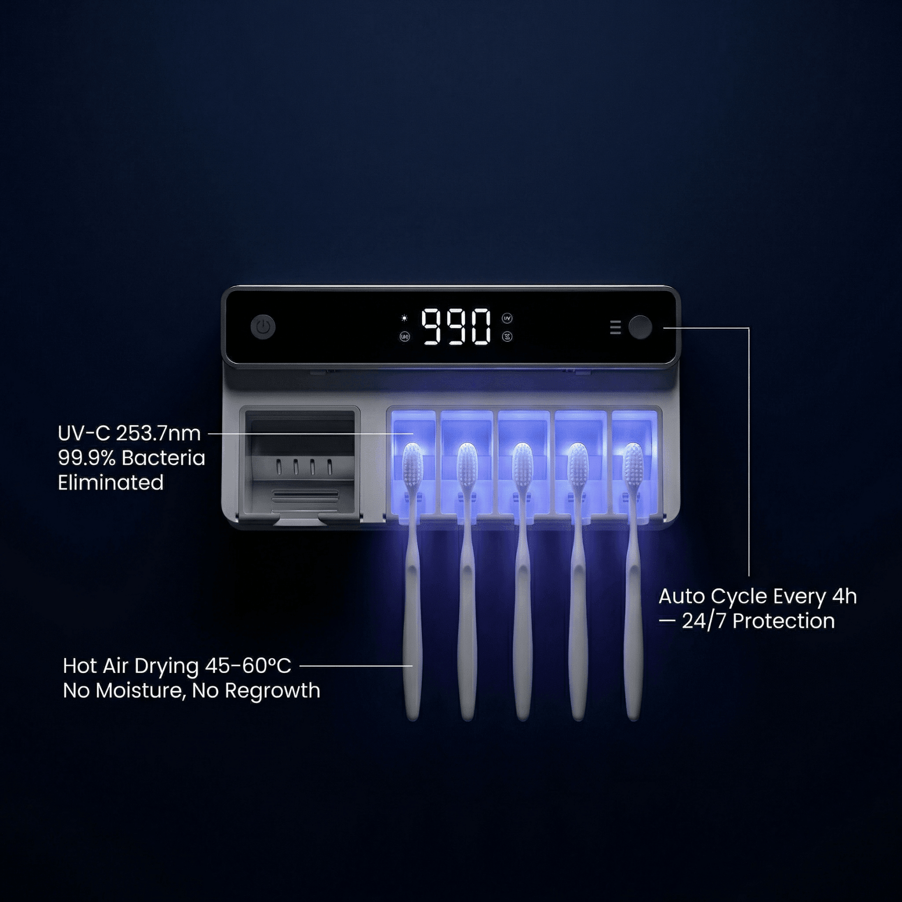 FamilyGuard - complete toothbrush sterilizer - OrellaUV