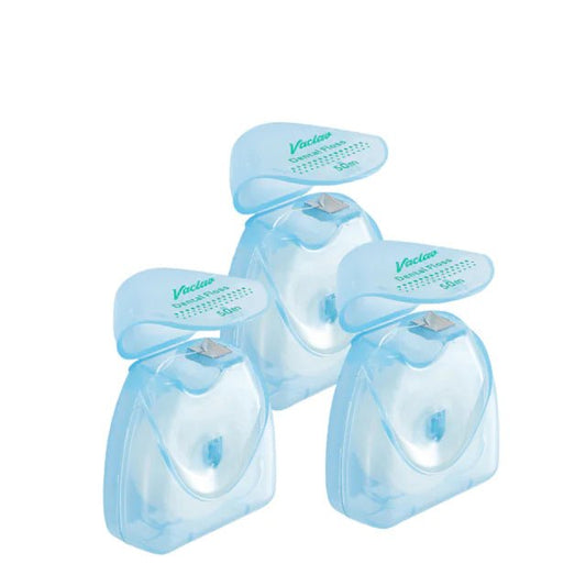 Set of blue dental impression trays on a white background